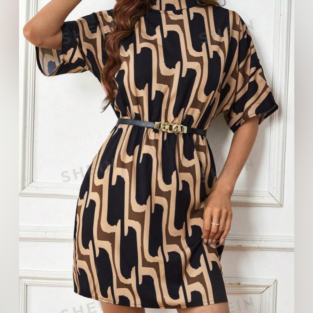 All over print A Line Dress - Picture 1 of 8